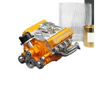 Genérico Miniature Engine Model - 7 Inches Creative Resin Desk Ornament for Display, Educational Craft for Home Garage Workshop, Collector Gift for Birthday Classroom, Resin Gray,