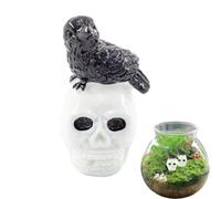 Genérico Miniature Pumpkin Figurines, Tiny Halloween Resin Skull Figurines