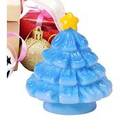 Genérico Miniature Resin Christmas Tree Table Sculptures, 2-3cm Holiday Ornaments, Decorative Tabletop Display for Living Room, Mantel, Shelf, Porch