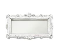 Genérico Miniature Vanity Frame - Decorative Resin Accent for Collectibles | Classic Mirror with Elegant Style & Compact Build for Studio Office Library Showcase Garden Party Display