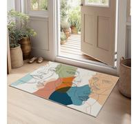 Genérico Minimalismo Alfombra De Salón Arte Abstracta De Rostro 140 x 200 cm Pelo Corto Antideslizante Lavables Alfombrilla, Habitación Dormitorio De Cocina Alfombra De Entrada