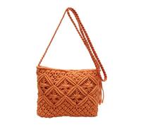 Genérico Minimalist Tassel Women's Clutch, Minimalist Tassel Women's Clutch, Handwoven cotton rope Shoulder Bag, Stylish Summer Woven Bag (Orange,One Size)
