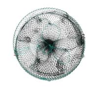 Genérico Minnow Trap, Bass Bait Cage, Folding Fish Net, 11.81x11.81x23.62 Inches Durable Nylon Frame, Easy Carry Handle, Ideal for Crabbing, Shrimping, Lobstering, Fishing, in Lake Pier River