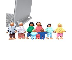 Genérico Minuscole Figure - Legno per CASA Delle Bambole, Personaggi per CASA Delle Bambole | per Bambini Asilo Compleanno Natale Scuola