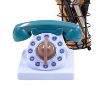 Genérico Minuteur De Cuisine Manuel - 12x9 Cm/Forme Téléphone Rétro, Chronomètre Mécanique 60 Minutes Sans Pile, Alarme Forte Pour Cuisson Étude Et Sport, Décoration Originale En ABS, Bleu