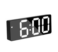 Genérico Mirror Alarm Clock, LED Display, Modern Decor, Adaptable Brightness Control, Large Number Alarm, 2 Mode Settings, Zero Disturbance Promise, For Home Bedroom, 6.3x2.36x0.79 Inches