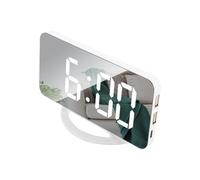 Genérico Mirror Clock, LED Smart Digital Clock, Modern Electronic, Auto Brightness Adjustment, Large Clear Display, Silent Alarm, Ideal for Desk, Dorm, Study, Classroom, College, Senior, Teen