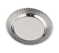 Genérico Mirror Stainless Steel Dinner Plates, Durable Metal Dining Dishes for Kids Family Students Adults Men Women Home Indoor Kitchen Event Use