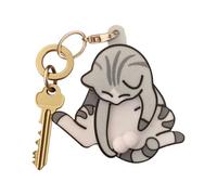 Genérico Mischief Cat Interactive Keychain,Interactive Keyring with Pullable Head and Paw Movement, 3D Rotating Balls Fidget Toy, Funny Pull-Out Cats Play Pendant Bag Charm