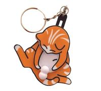 Genérico Mischief Cat Interactive Keychain,Interactive Keyring with Pullable Head and Paw Movement, 3D Rotating Balls Fidget Toy, Funny Pull-Out Cats Play Pendant Bag Charm