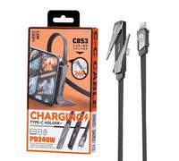 Genérico Mobile Cable - 120cm 240w Phone Stand Cable | Type C Fast CaЬle,Shaped Type-C To TypeC Fast Charging Cord With Built-In Invisible Stand, Anti-Tangle Wire For Office School Travel Apartment