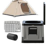 Genérico Mobile Toilet for Adults, Portable Folding Travel Potty, Lightweight Foldable Seat for Camping, 13.19x10.83x10.83 Inches, Hiking, Tent, Car, Beach, RV, Outdoor Adventures, Home Use