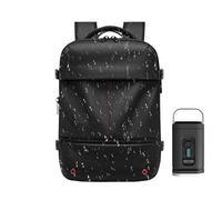 Generico Mochila Al Vacío | Mochila Impermeable 48L Expandible De Compresión | Bolsa De Ordenador Portátil Para Viaje De Trabajo Aventura Nocturna, Negro , Fare riferimento alla descrizione, Consulte