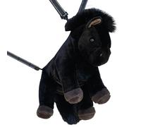 Genérico Mochila Animal Linda | Mochila En Forma De Caballo Animal De Dibujos Animados | Para Niños, Niñas, Hijos, Guardería, Elemental, Kindergarten, Viajes, Picnic, Negro , Se référer au descriptif