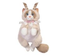 Generico Mochila Animal Para Niños,Suave Mochila En Forma De Gato De Peluche | Escolar Para Niños - Para Estudiantes Elementales Niños Adolescentes Deportes Guardería Playa Y Viajes, café,
