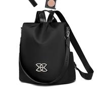 Genérico Mochila antirrobo para mujer: de viaje ligera de nailon de 12,6 x 6,3 x 14,57 pulgadas, mochila informal de gran capacidad, bolsas de pecho con cremallera segura, de hombro resistente al a