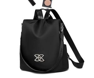 Genérico Mochila antirrobo para mujer: de viaje ligera de nailon de 12,6 x 6,3 x 14,57 pulgadas, mochila informal de gran capacidad, bolsas de pecho con cremallera segura, de hombro resistente al a