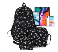 Genérico Mochila Bolso Para Mujeres | Mochila Mujer Elegante Con Lazo De | Elegante Mochila Espaciosa Ligero para Viaje Estudios Trabajo Diario Universidad, Negro, Se référer au descriptif