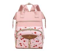 Genérico Mochila Cambiador - Bolso Bebé Impermeable Con Estampado Cerezas & Cojín Para Cambiar | Gran Bolso Pañales Multiusos Con Correas De Cochecito | Para Mamá, Papá, Movilidad, Viajes Y Guardería