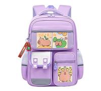 Genérico Mochila Capybara Flap, lindas mochilas de aleta con 3 cartas, mochila de animales informal linda, linda casual de Capybara para niños y niñas