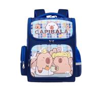 Genérico Mochila Capybara - Lindo diseño de patrón de animales, de libros con organizador de partición, escolar impermeable para niños, niñas y niños, compañero de jardín de infantes, escuela prima