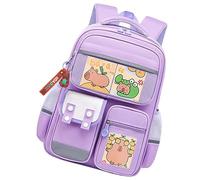 Genérico Mochila Carpincho,Mochilas De Dibujos Animados | Mochilas con solapa de carpincho y 3 tarjetas | Bolso casual de capibara estético, cosas de animales lindos para niños y niñas