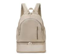 Genérico Mochila de ginásio leve para mulher e homem com compartimento para sapatos, bolsa desportiva impermeável com bolso húmido