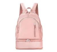 Genérico Mochila de ginásio leve para mulher e homem com compartimento para sapatos, bolsa desportiva impermeável com bolso húmido