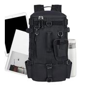 Genérico Mochila de - Mochila Oxford Multibolsillos | Organizadora con Portacañas | Unisex para Cebos y Señuelos, Acampada, Senderismo, Escuela, Gimnasio y Viaje