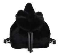 Generico Mochila de peluche - 22 x 12 x 19 cm Mochila suave, bolsa de peluche, escolar, diario ligero para viajes escolares, guarderías, estudiantes, Navidad, compras, fiestas infantiles, mujeres