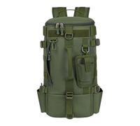 Generico Mochila de tela Oxford multibolsillos organizada con soporte para caña y compartimentos para el equipo, para hombre y mujer, excursiones, camping, gimnasio, viajes, Verde, Consulte la