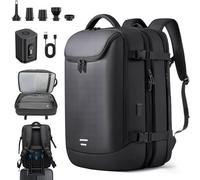 Genérico Mochila de Viaje Cabina Avión 51x32x22 cm, Expandible 35L a 50L, Compresión al Vacío con Bomba, USB, Impermeable, Maleta Cabina Compatible con Ryanair, Vueling, EasyJet