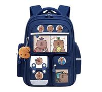 Genérico Mochila divertida | Linda bolsa de escuela de animales - mochila impermeable grande con insignias de tarjetas de bolsa, suministros escolares para niños