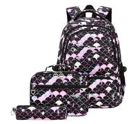 Genérico Mochila Escolar NiñA - Mochila escolar primaria con almuerzo lápices niñas tercero sexto diseño ergonómico capacidad niños siete once años