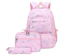 Genérico Mochila Escolar NiñA - Mochila escolar primaria con almuerzo lápices niñas tercero sexto diseño ergonómico capacidad niños siete once años