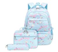 Genérico Mochila Escolar NiñA - Mochila escolar primaria con almuerzo lápices niñas tercero sexto diseño ergonómico capacidad niños siete once años