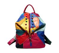 Genérico Mochila Escolar Para Adolescentes - Mochila de Cuero Ligera para Trabajo y Universidad, Antirrobo Casual de Viaje y Día para Mujeres y Hombres