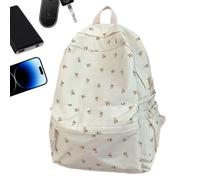 Genérico Mochila Floral, Mochila Escolar Grande con Estampado de Flores