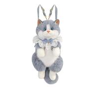 Genérico Mochila Gato de Peluche Estilo Dibujos Animados | Bolsos de Hombro Casuales para Mujeres Damas Esposas Madres Estudiantes Universitarios Profesionales Viajeros Cafetería