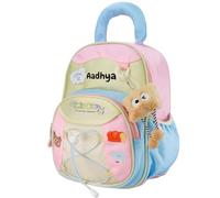 Genérico Mochila Infantil Guarderia Personalizada, Bolsa Merienda Bebe para Niño & Niña, 31.5 x 25 cm, Mochilas Escolar Infantil Personalizado para Vuelta al Cole, Escolares & Viaje (Rosa)