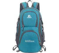 Genérico Mochila Infantil Personalizada, Mochila Senderismo 20 L, Azul Lago | Con Nombre Bordado, Ligera e Impermeable, para Viajes, Escuela y Actividades, 40 x 25 cm
