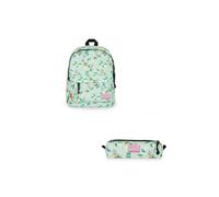 Generico Mochila Legami para escuela con cierre de cremallera, bolsillo interior para portátil y tableta, bee con bolsita a juego