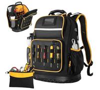 Genérico Mochila para Electricista | Almacenamiento De Fondo Duro,Mochila Para El Sitio De Trabajo,Para Trabajos Eléctricos en Sitios de Construcción Reparación Mantenimiento y Campamento al Aire