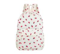Generico Mochila para niñas con cremallera fresa nylon ajustable | Mochilas escolares para niñas, estudiantes, mujeres, adolescentes, medianas, viajes, camping, pícnic, uso diario