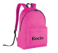 Genérico Mochila Personalizada con Nombre para Niño Niña Infantil Escolar Colegio - 4 colores disponibles (Rosa Fucsia, 28x16x38 cm)
