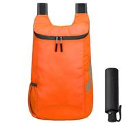 Genérico Mochila Plegable - Mochila Pequeña | Plegable Ultra Ligero | Para Viaje | Senderismo Impermeable - Ciclismo, Senderismo, Actividades Al Aire Libre, Gimnasio - Packable, naranja, Se référer au