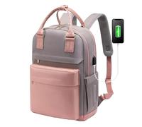 Genérico Mochila portátil 15 pulgadas | Mochila comercial con conexión de carga USB y titular de casos | escolar repelente de agua con tapicería | Perfecto para viajar