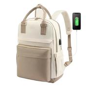 Genérico Mochila portátil 15 pulgadas | Mochila comercial con conexión de carga USB y titular de casos | escolar repelente de agua con tapicería | Perfecto para viajar