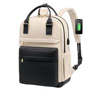 Genérico Mochila portátil 15 pulgadas | Mochila comercial con conexión de carga USB y titular de casos | escolar repelente de agua con tapicería | Perfecto para viajar