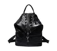 Genérico Mochila Portátil de Piel, Mochila de Cuero Ligera para Trabajo y Universidad, Casual Antirrobo para Estudiantes, Bolso de Día con Estilo